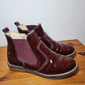 Naturino red patent leather ankle boot